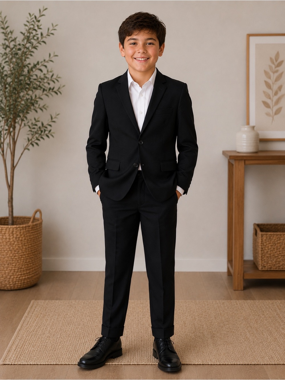 Izod Boys Black Suit - Blazer with Pants